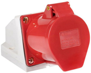 Розетка EKF PROxima PS-124-32-380 красныая