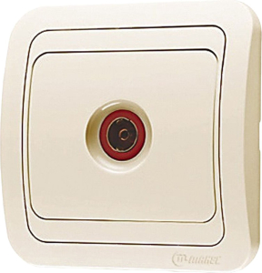 Розетка Makel MIMOZA TV 4 DB концевая бежевый