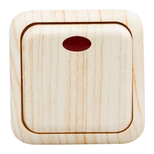 Выключатель WOOD 311746 1 клавиша с индикатором дуб