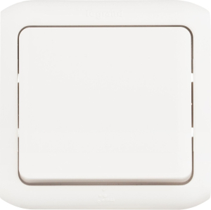 Переключатель Legrand Quteo на 2 направления одноклавишный IP 44 белый