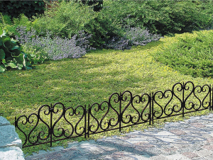 Забор для клумб МастерСад Ажурное 300 см черный