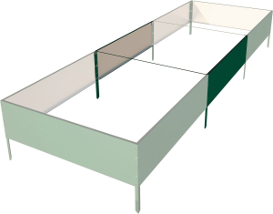 Бордюр для клумбы БЛАГО 100х100 см зеленый