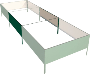 Бордюр для клумбы БЛАГО 100х70 см зеленый