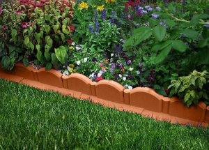 Бордюр для клумб МастерСад Волна 320 см терракотовый