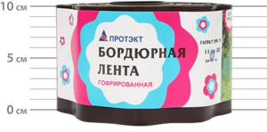 Лента бордюрная Протэкт 900 см коричневая 0,1х9м