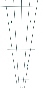 Шпалера для вьющихся растений веерная OBI 150x75 см сталь зеленая