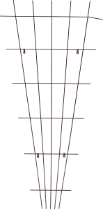 Шпалера для вьющихся растений веерная OBI 150x75 см сталь коричневая