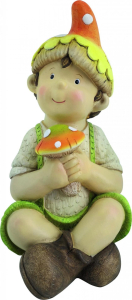 Садовая фигура Мальчик с грибом 39 см