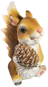 Садовая фигура Белка с шишкой 19 см