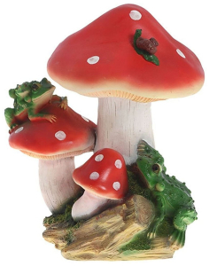 Садовая фигура RemecoClub Гриб с лягушкой средний 31 см