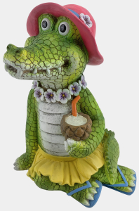 Фигура садовая Crocodile with coconut 27x17x21 см