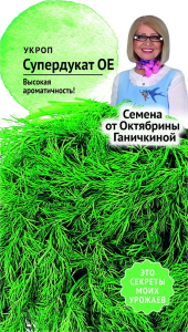 Семена Укропа Октябрина Ганичкина Супердукат ОЕ 3 г