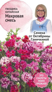 Семена Гвоздики китайской АгроСидсТрейд Махровая смесь 0,2 г