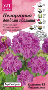 Семена Пеларгонии АгроСидсТрейд Колорама фиолетовая F2 5 шт