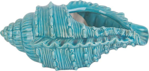 Раковина керамика декоративная синяя 28x15x11 см