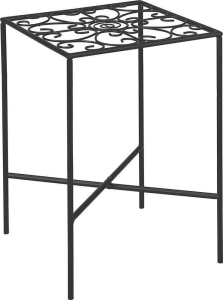 Подставка для цветов металл черная H28 см