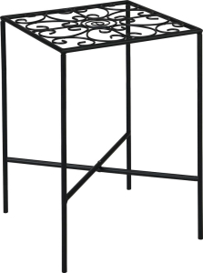 Подставка для цветов металл черная H38 см