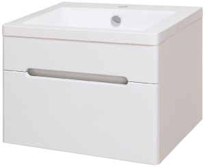 Тумба навесная под раковину Runo ПАРМА 60 белый