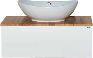 Тумба навесная под раковину MISTY Ива 30x80 см МДФ белая