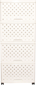 Комод напольный DDSTYLE СЕТКА 40х98,5 см пластик белый