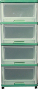 Комод напольный DDSTYLE КЛИЕР 50х98,5 см пластик бирюзово-белый