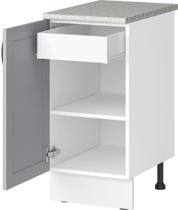 Шкаф напольный Сапфир 85,2х40 см ДСП серый