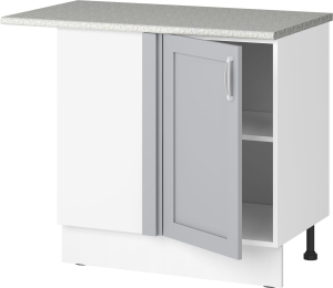 Шкаф напольный угловой Сапфир 85,2х100 см ДСП голубой