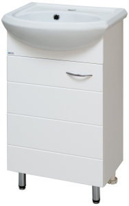 Тумба напольная под раковину Runo Кипарис 80х41,7 см МДФ белая