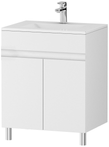 Тумба напольная с раковиной RedBlu by Damixa Origin Evo 55х60 см ДСП белая