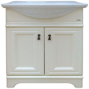 Тумба напольная под раковину MISTY Лувр 85х74,5 см массив слоновая кость