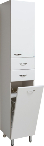 Шкаф пенал напольный универсальный правый Runo 183х36,5 см белый