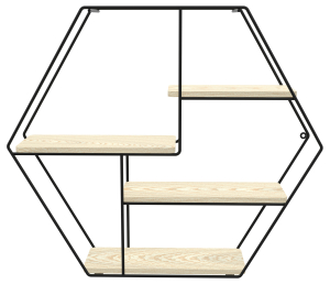 Подставка-полка для цветов 52x11,5x45 см черный/дерево