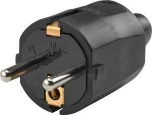 Вилка сетевая Indoor 230 В 16 А черная