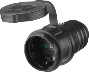 Муфта сетевая LUX-TOOLS 230 В 16 А черная