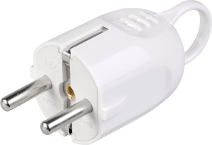 Вилка сетевая IEK ВПу11-01-Ст 250 В 16 А белая