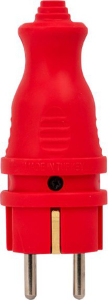 Вилка сетевая EKF PRO 2P+PE 230 В 16 A красная