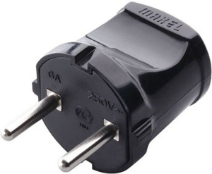 Вилка сетевая MAKEL 250 В 2,5 А черная