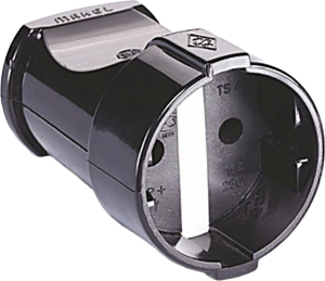 Штепсельное гнездо сетевое MAKEL 250 В чёрное