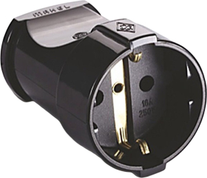 Штепсельное гнездо сетевое MAKEL 250 В черный