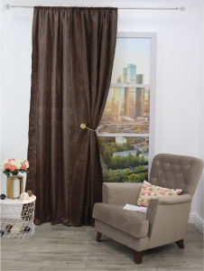 Штора портьерная Amore Mio САБРИНА 15609 270х140 см венге 1 шт