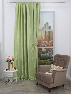 Штора портьерная Amore Mio САБРИНА 15610 270х140 см салатовая 1 шт