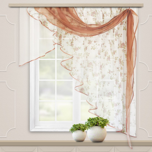 Штора тюлевая WITERRA Иллюзия полиэстер 300 см 2 шт коричневый