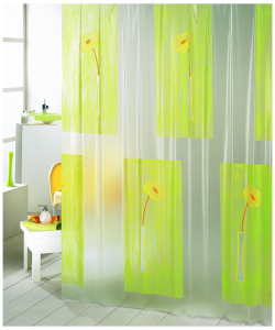 Штора для ванны Bacchetta Steli 180х200 см зеленая