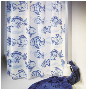 Штора для ванны Spirella Fidji 180х200 см голубая