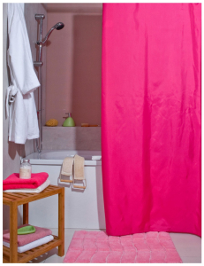 Штора для ванны Spirella Atlas 180х200 см светло-красная