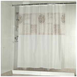 Штора для ванны Aquarelle Винтаж 180х190 см бежевая