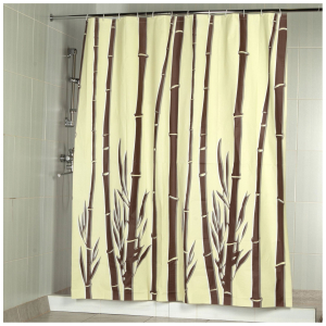 Штора для ванны Aquarelle Бамбук 180х200 см коричневая