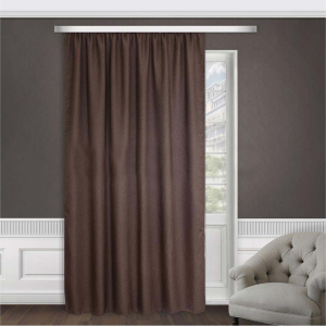 Штора портьерная 270x200 см 1 шт коричневая