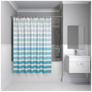 Штора для ванны IDDIS Basic 180х180 см голубая