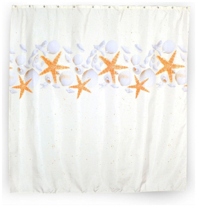 Штора для ванны Verran STARS 180х180 см оранжевая